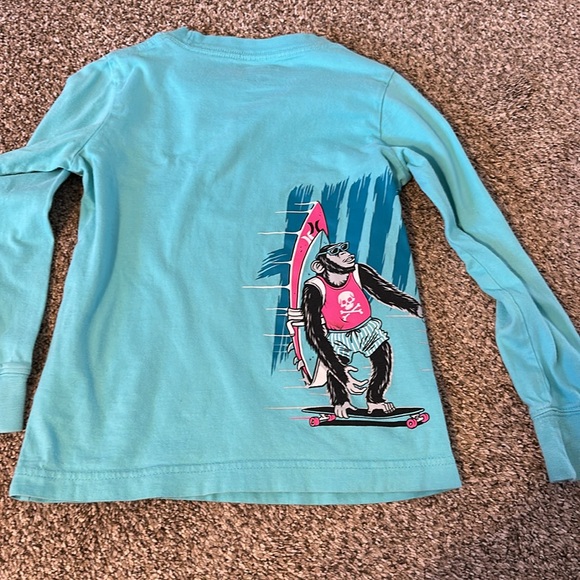Hurley Kids Blue Graphic Long Sleeve Shirt - Picture 3 of 3